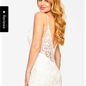 New with tags - Faviana white short dress. Bridal shower | Wedding | Engagement